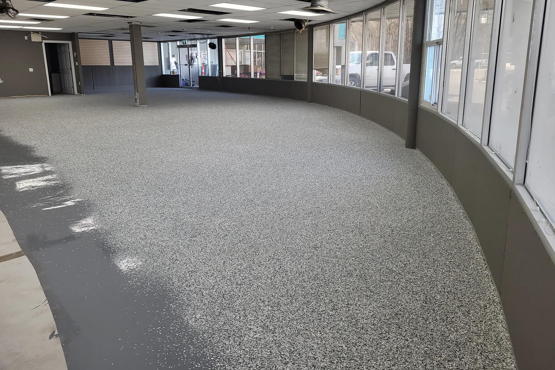 Commercial epoxy flooring project 1