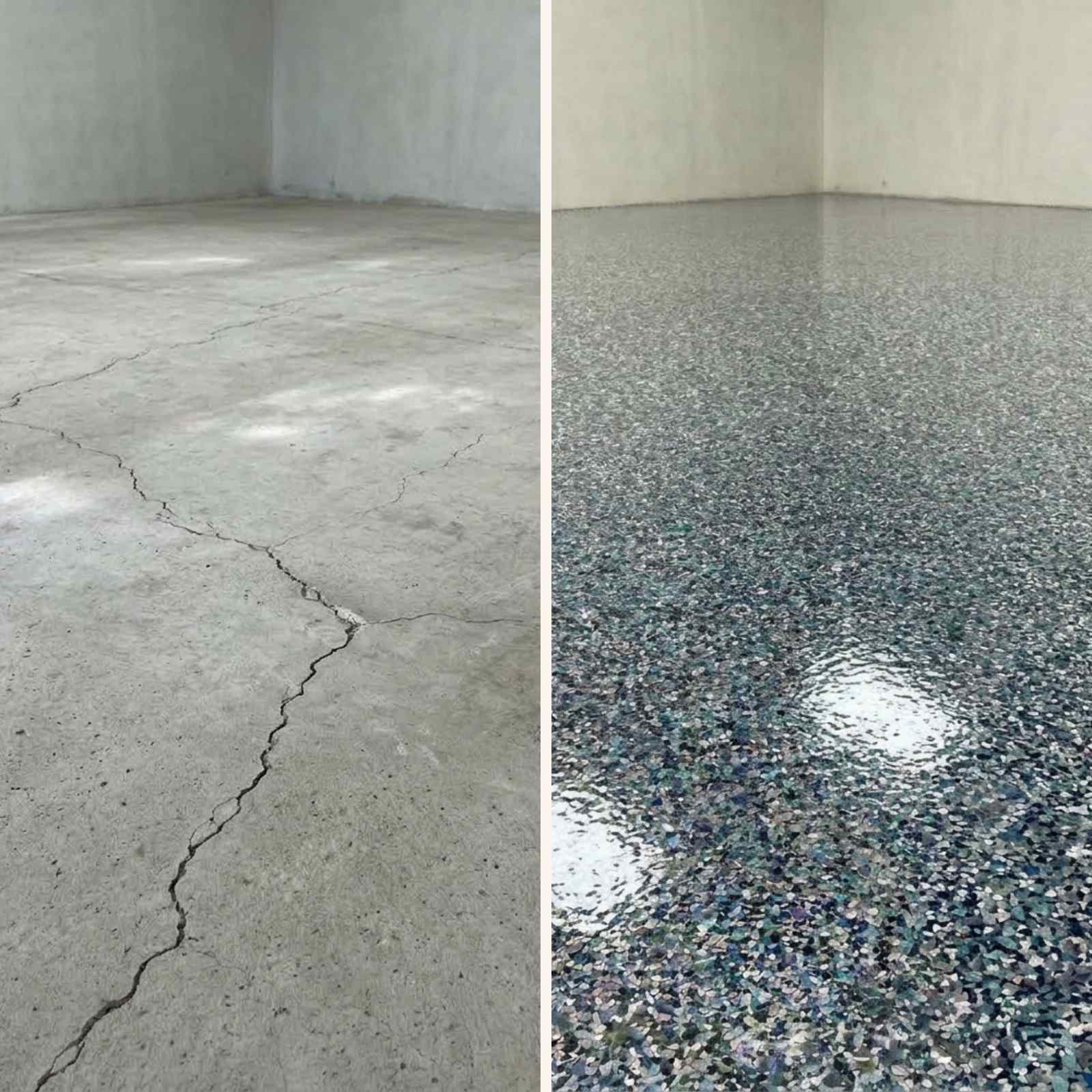 Finished epoxy garage floor